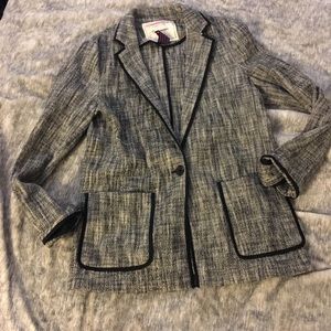 Anthropologie Cartonnier Grey Black Blazer Size 10